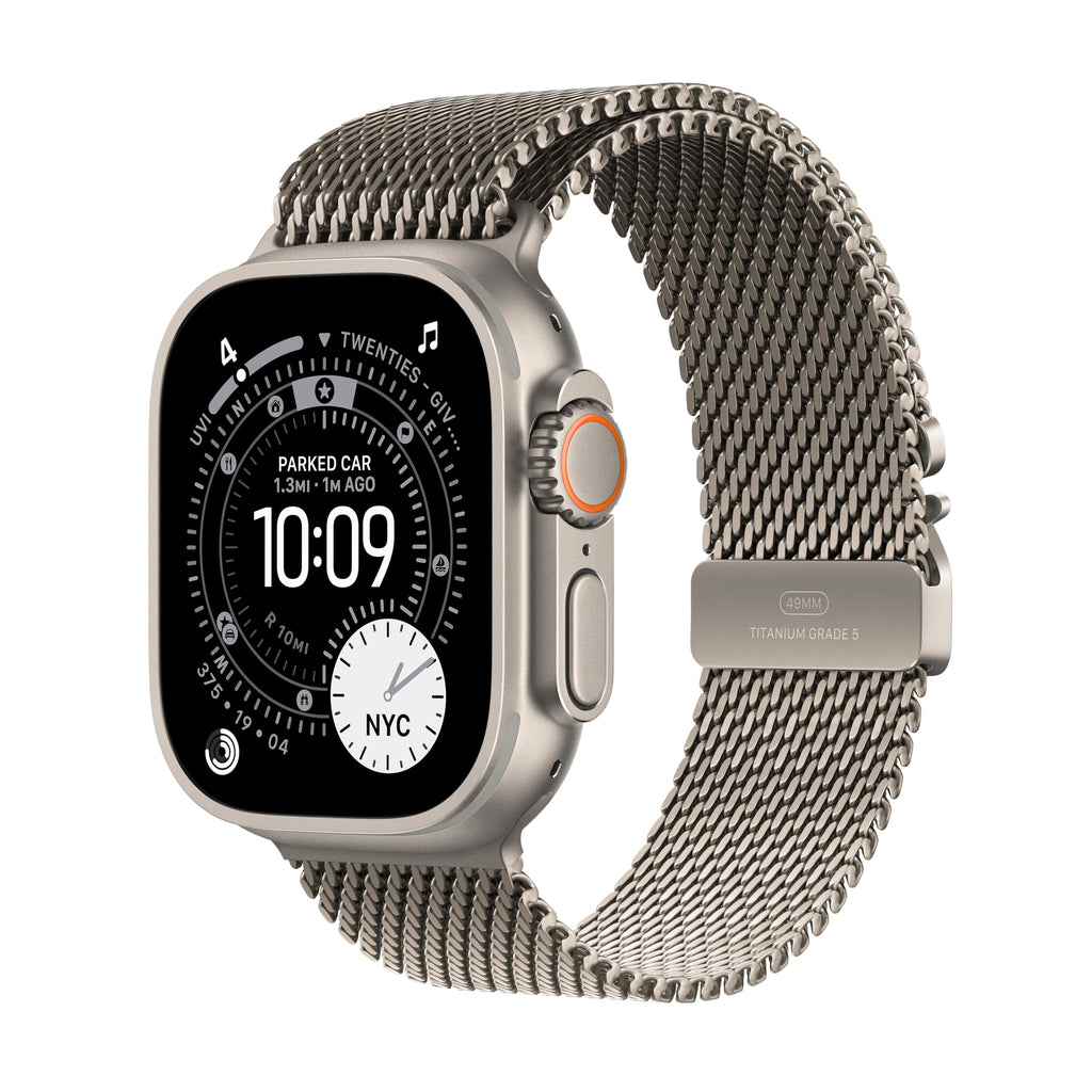 Apple Watch Ultra 3 [GPS + Cellular 49mm] Running & Multisport Smartwatch w/Rugged Titanium Case w/Natural Titanium Milanese Loop - M. Satellite Communications, Advanced Health & Fitness Tracking