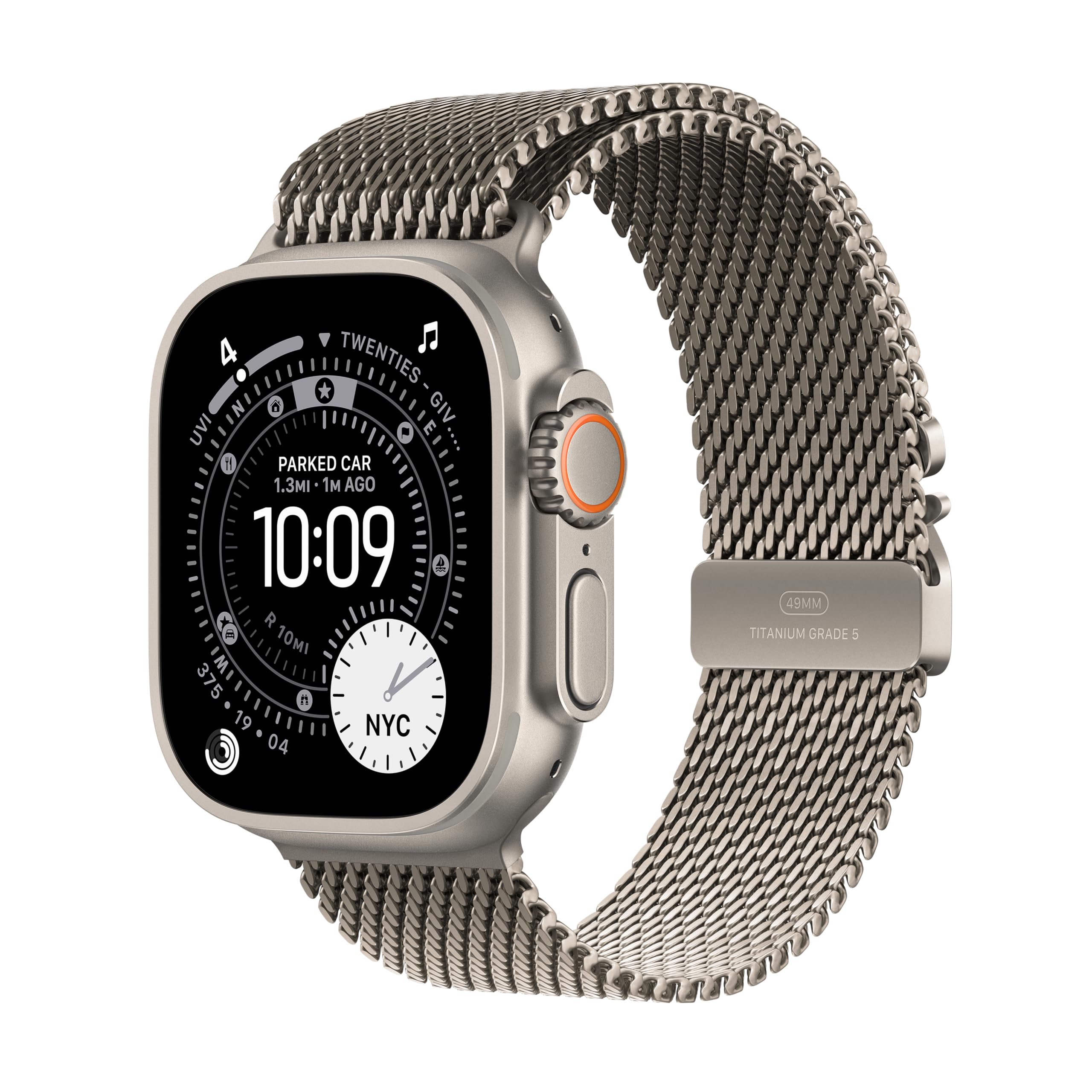 Apple Watch Ultra 3 [GPS + Cellular 49mm] Running & Multisport Smartwatch w/Rugged Titanium Case w/Natural Titanium Milanese Loop - M. Satellite Communications, Advanced Health & Fitness Tracking
